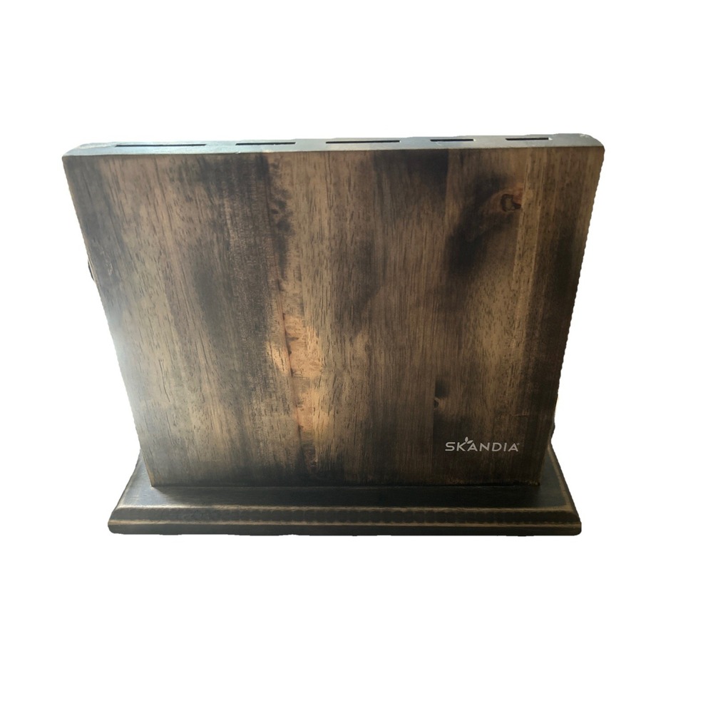 Skandia Iceland Cutlery Wooden Knife Holder With Antique Finish Block.